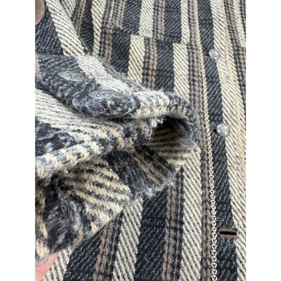 Double D Ranch Wool Western Jacket Judge Roy Bean Tweed Elbow Patches 2X READ - Picture 12 of 16